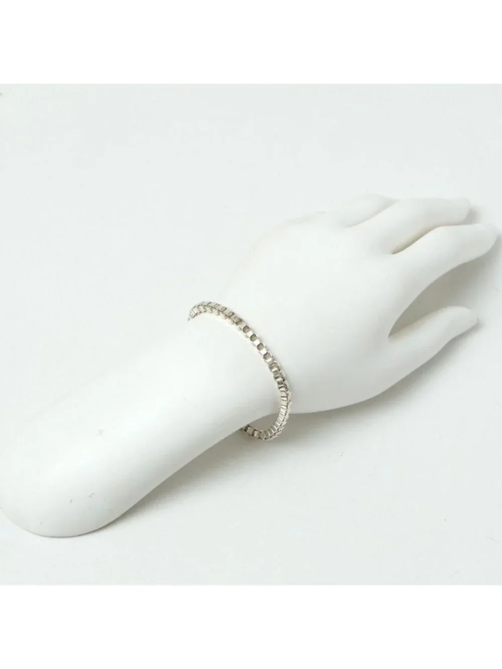 Tiffany & Co Vintage Venetian Link Blurscuffs Cut 925 Sterling Silver Bracelet
